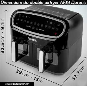 Dimensions de l'airfryer af34 du fabricant DURONIC