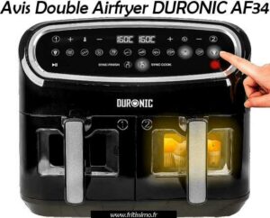 Avis sur le panneau de commande de l'airfryer Duronic AF34
