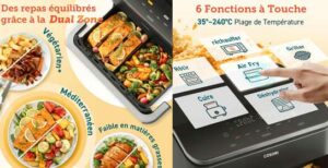 6 menus préenregistrés automatiques et modifiables