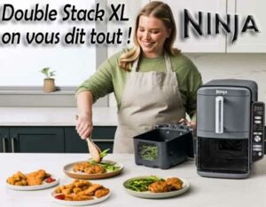 Ninja friteuse sans huile verticale technologie Double Stack XL