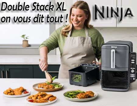 Ninja friteuse sans huile verticale technologie Double Stack XL