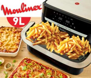 Friteuse sans huile qui cuit pour jusqu'à 8 personnes.