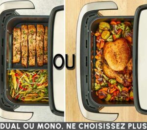 Une grande zone ou deux zones de cuisson :