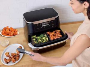 2 paniers de cuisson de type dual zone